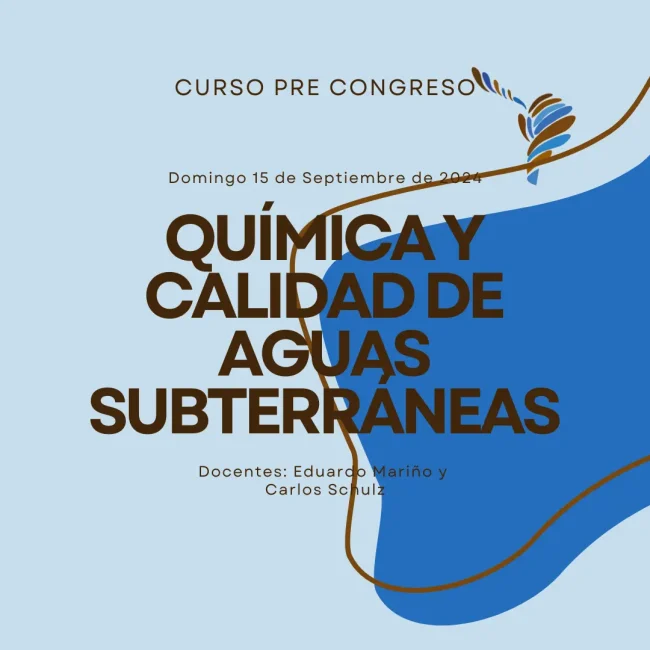 Curso precongreso QUIMICA Y CALIDAD DE AGUAS SUBTERRANEAS